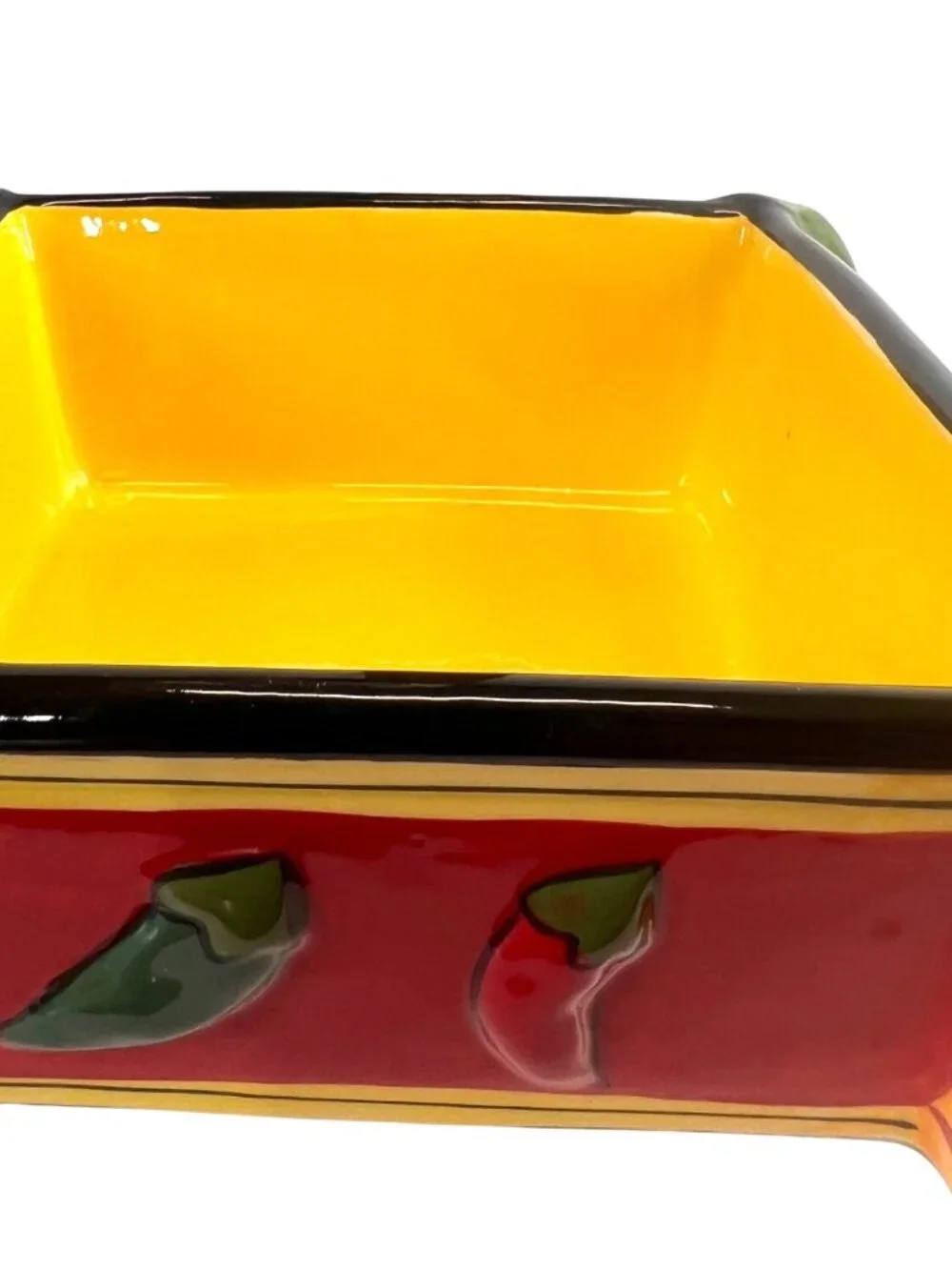 Vintage AVON Chili Pepper Square Bowl, Taco Tuesday, Cinco De Mayo